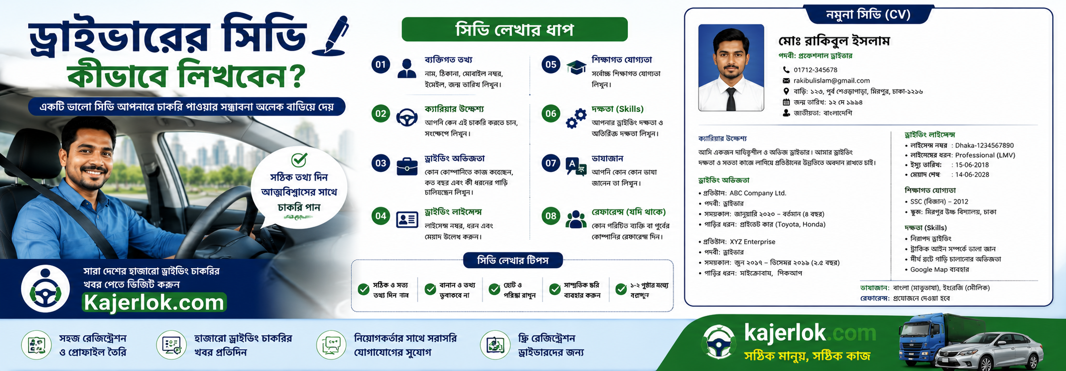 ড্রাইভারের সিভি কীভাবে লিখবেন? | চাকরি পাওয়ার জন্য সহজ CV গাইড